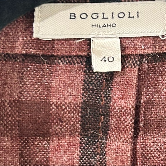 NWT Boglioli Milano Italian Double-Breasted Checked Blazer Multicolor Size 40 - Picture 4 of 10